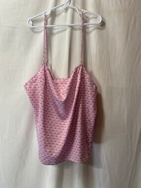 Victoria's Secret Pink Geo Print Satin Cropped Cami Top Small Y2K